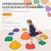 Balance Stepping Stones for Kids, 11-Piece Non-Slip Stackable River Stones, Obstacle Courses for Balance and Motor Skill