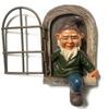 Elf Out The Door/Window Tree Hugger Naughty Garden Gnome Statue Tree Decor Funny Naughty 3D Window Outdoor Gnome Statue