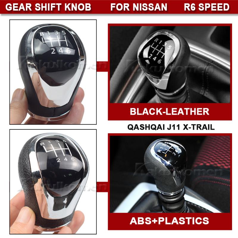 For Nissan Qashqai J11 X‑Trail T32 2016 2017 Gear Shift Knob Handball Stick Lever Car 6 Speed Manual Gear Shifter Transmission