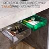 1 Set Under Desk Storage Box Pull-out Storage Transparent Practical Self-Adhesive Under Desk Drawer Home Use
