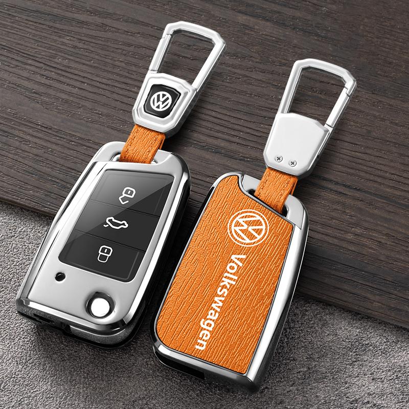 Для VOLKSWAGEN Чехол-защита для брелока автомобиля из цинкового сплава + Кожа Для VW Volkswagen Polo Golf 7 MK7 Tiguan MK2 Accesso
