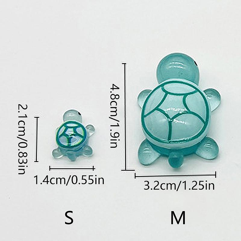 Mini Turtles Luminous Ornament Crafts Miniature Figures Tiny Turtles Micro Landscape Home Decoration Accessories Gifts