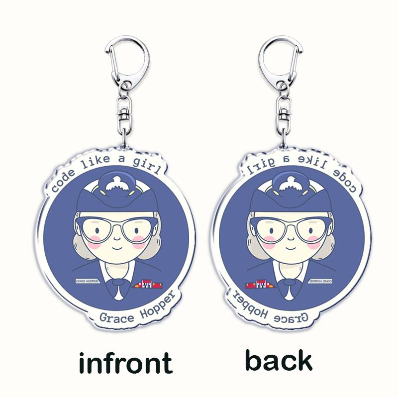 Funny Code Like A Girl Programmer Keychain for Accessories Programming Developer Computer Keyring Jewelry Fans Friends Gifts