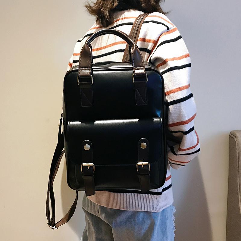 Женские противоугонные рюкзаки, студенческие коричневые школьные сумки для девочек-подростков, водонепроницаемый винтажный кожаный рюкзак для ноутбука, большой дорожный рюкзак
