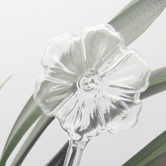 Self Watering Bulb Glass Clear Flower Automatic Plant Watering Bulb Flower Shape Plant Watering Device
