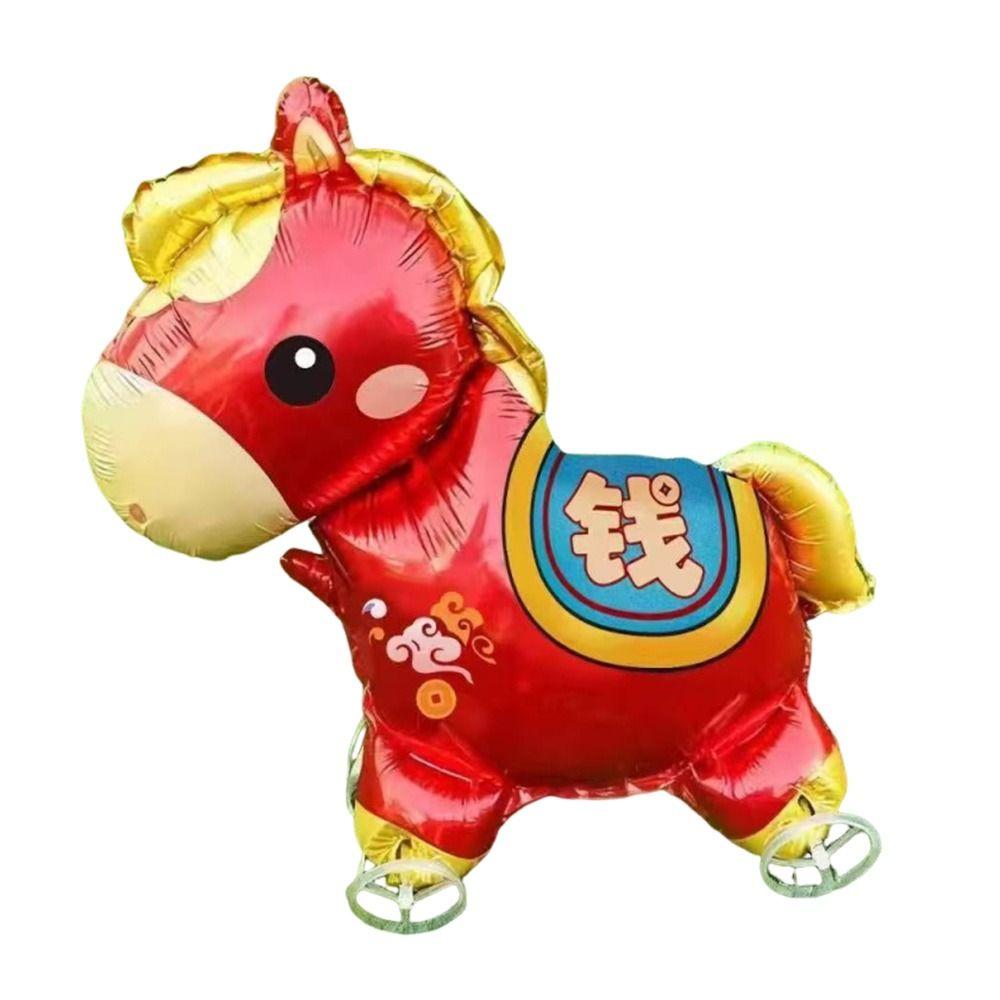 Multi Style 4D Balloons Cute Version Wheeled Pony Balloon Walking Balloon New Year Celebration