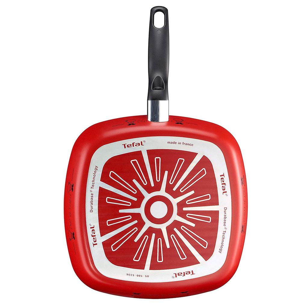 Tefal Незаменимая сковорода-гриль Chef de France (26см) Можно мыть в посудомоечной машине в духовке без PFOA Red