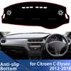 Для Citroen C-Elysee 2012-2018 Чехол на приборную панель автомобиля Коврик на приборную панель Коврик Накладка Солнцезащитный козырек Накидка Подушка 2013 2014 2015 2016 2017