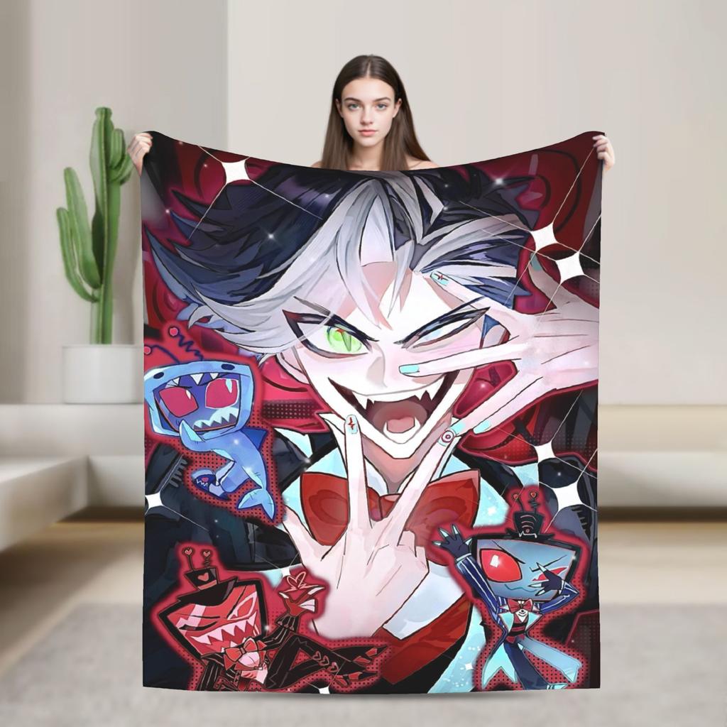Adam Hazbins Hotels Anime Blankets Velvet Summer Portable Ultra-Soft Throw Blankets for Home Travel Bedspreads