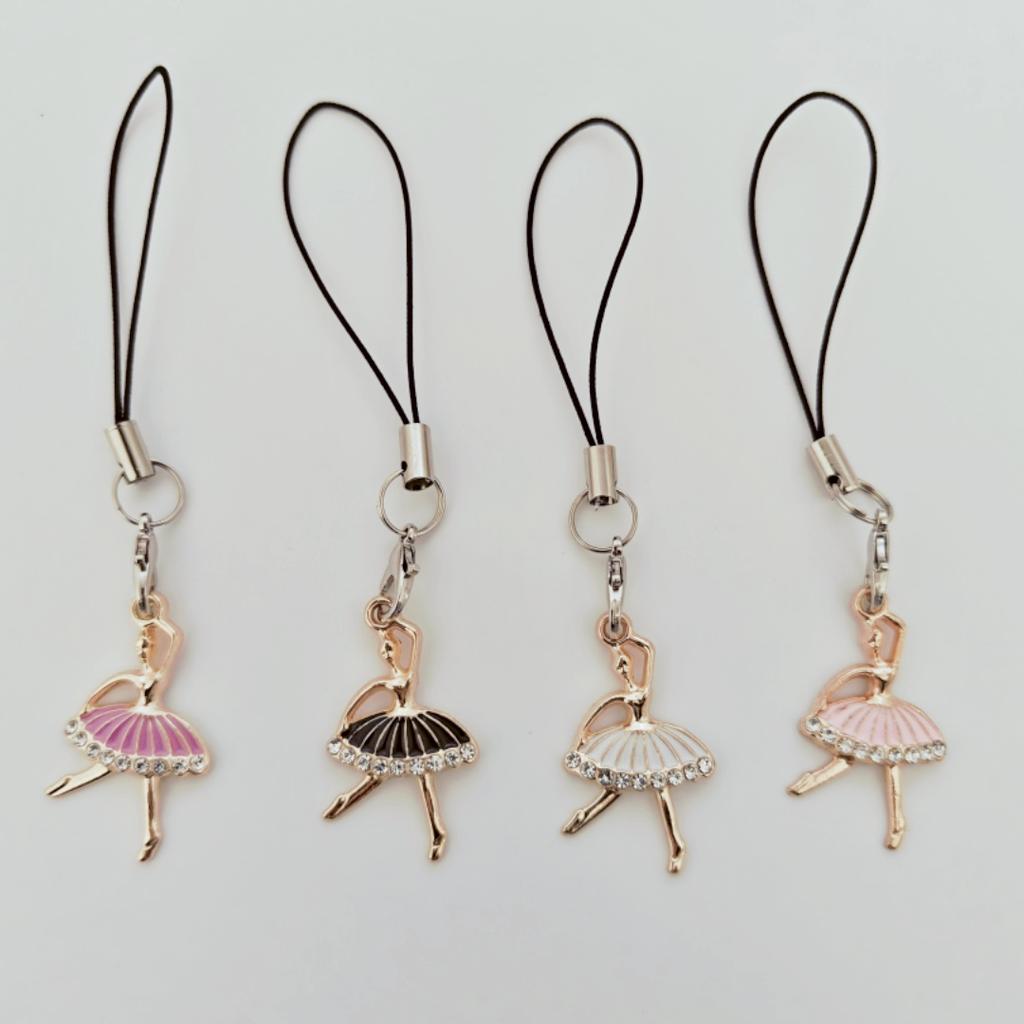Ремешок для телефона с изображением балерины, Стильный брелок для сумки, Подходит для телефонов, камер, блокнотов и сумок, Является идеальным подарком для близких друзей