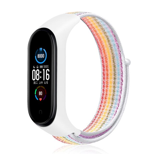 Для Mi Band 10 9 8 7 Ремешок Нейлоновый Спортивная петля часы Аксессуары pulsera correa Mi Band 4 Браслет xiaomi Mi Band 5 6 3 Браслет