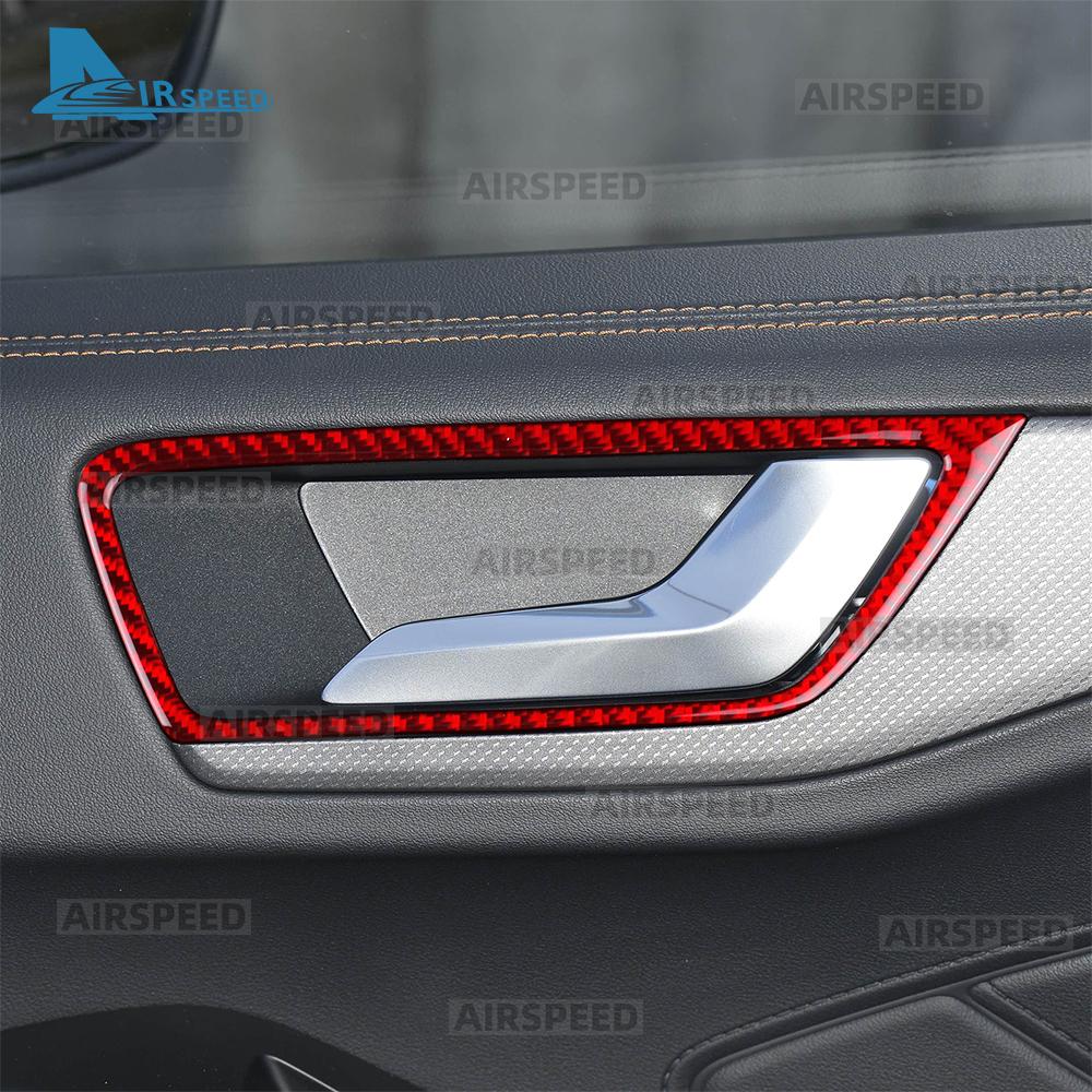 Real Soft Carbon Fiber Sticker For Ford Focus MK4/Focus ST 2019 2020 2021 2022 2023 2024 2025 LHD Car Door Inner Bowl Frame