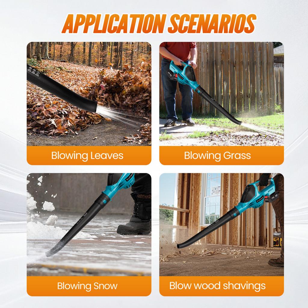 5500W Leaves High Power Brushless Electric Air Blower Cordless Portable Snow Leaf Blower Snow Dust Cleaning Power Tool