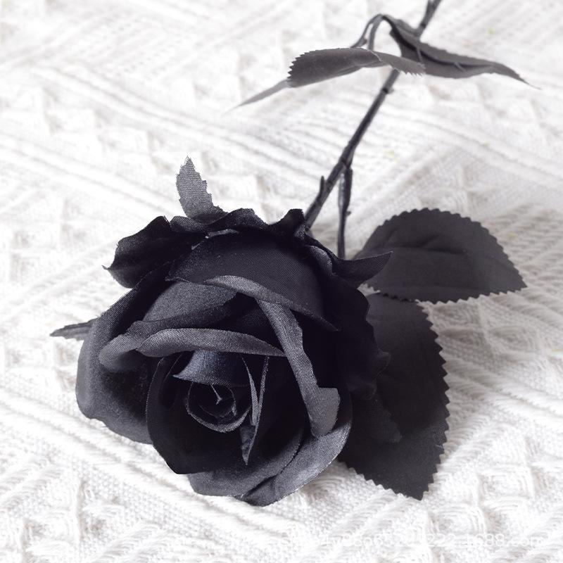 Искусственная роза - бархатный одинарный стебель для Дня святого Валентина, свадьбы и домашнего декора