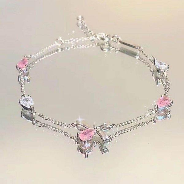 Luxury Zircon Rhinestone Flower Bracelet For Women Bangle Adjustable Wedding Party Fashion Jewelry Gift