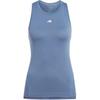 Designed For Training Comfortable Casual Solid Color Round Neck Vest Women Tops Blue IT7425