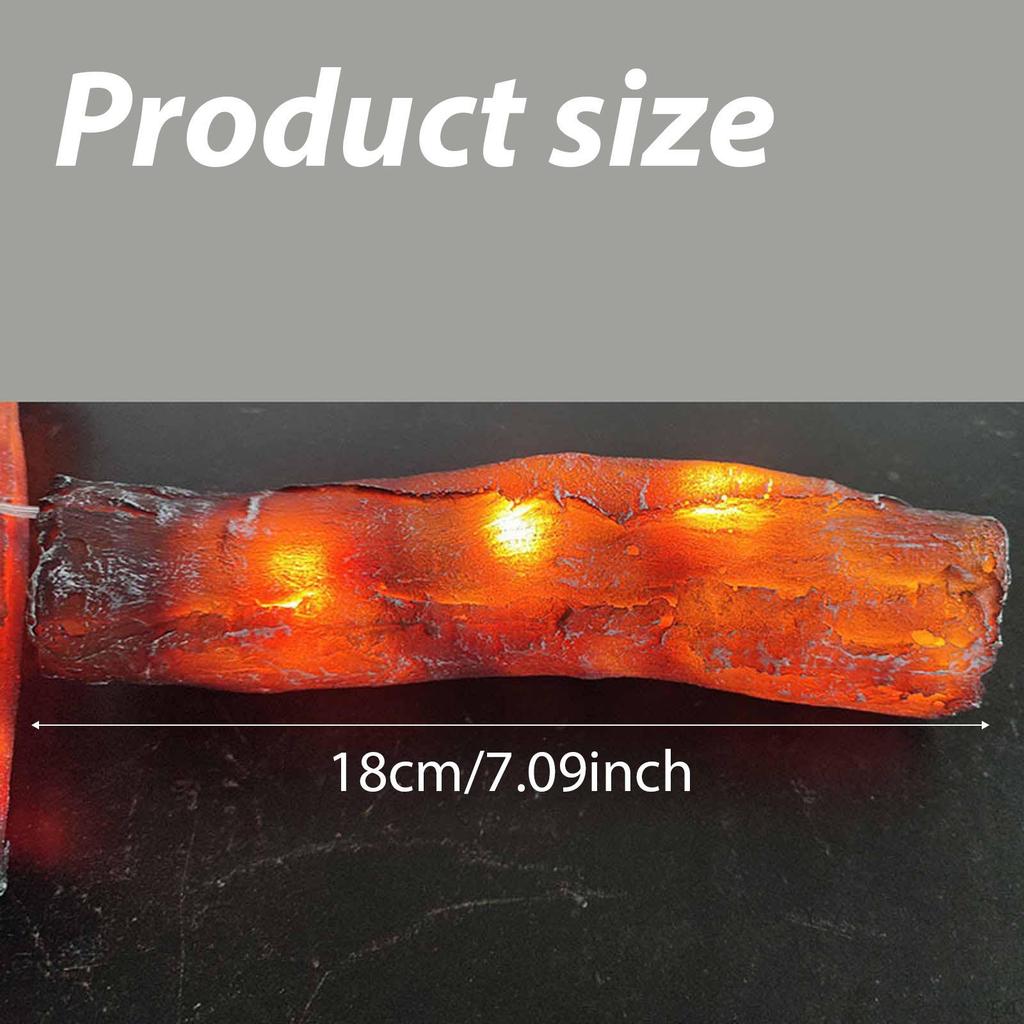 Flameless Fireplace Log Lights Artificial LED Fire Decoration Props Fake Wood Burning