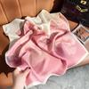 Spring New Fresh Flower Silk Crepe Satin Printed Silk Scarf Women's Fashion Versatile Mulberry Silk Small Square Scarf