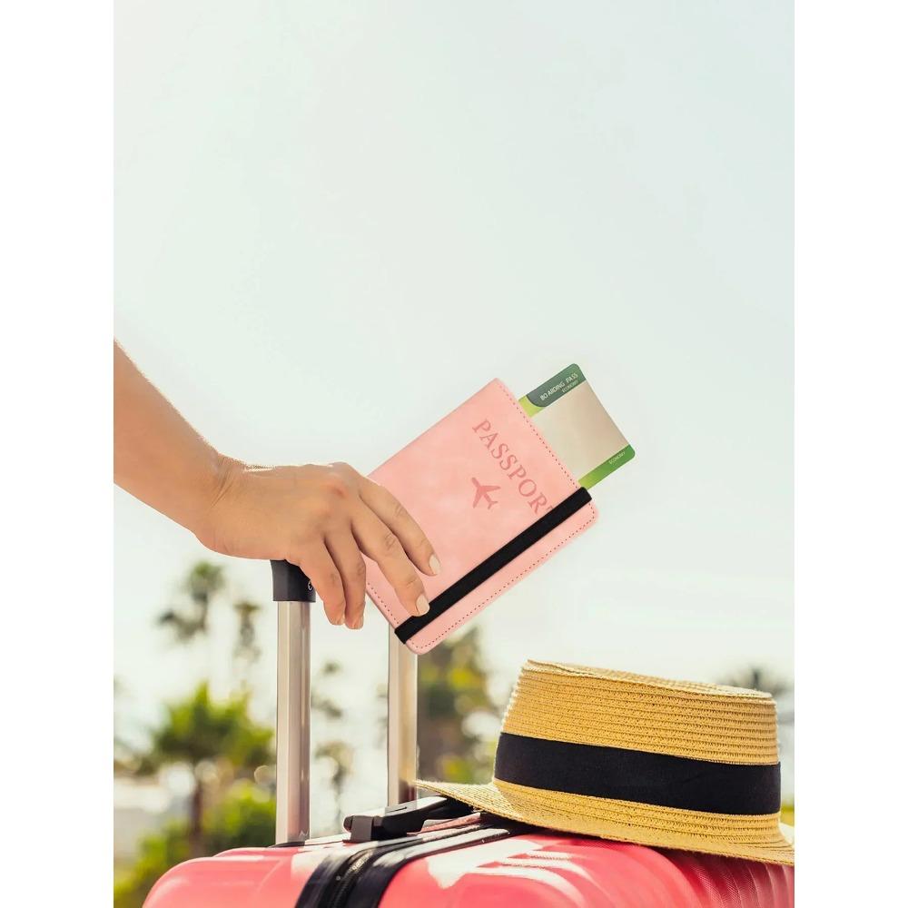 1PC Блокировка кожаный чехол для карт держатель паспорта чехол кошелек дорожные аксессуары для женщин мужчин