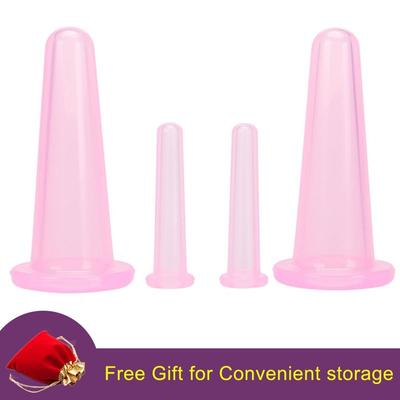 Вакуумные банки для массажа, силиконовые присоски, китайские присоски, банки для массажа лица, антицеллюлитные, против морщин