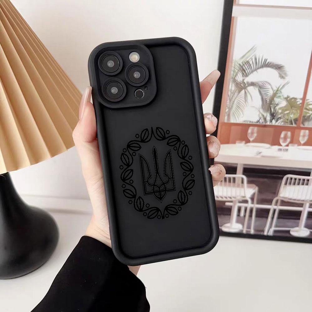 Чехол для телефона с украинским флагом для iPhone Apple 17 AIR 16 16E 11 12 13 14 15 XR Plus Pro Max Самодельный чехол Ударопрочный чехол из ТПУ
