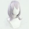 LAOBAO Noelle Silver Holy Knights Cosplay Gray Bob with Braids and Long Disguise Wig for School and Events Wig, Pigtails, Heat-Resistant, Parties,