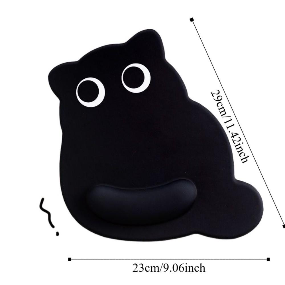 Cartoon Cat Large Mouse Mat Wrist Pad Kawaii Cat Mouse Pad Black Cat Mouse Pads  Office Desk