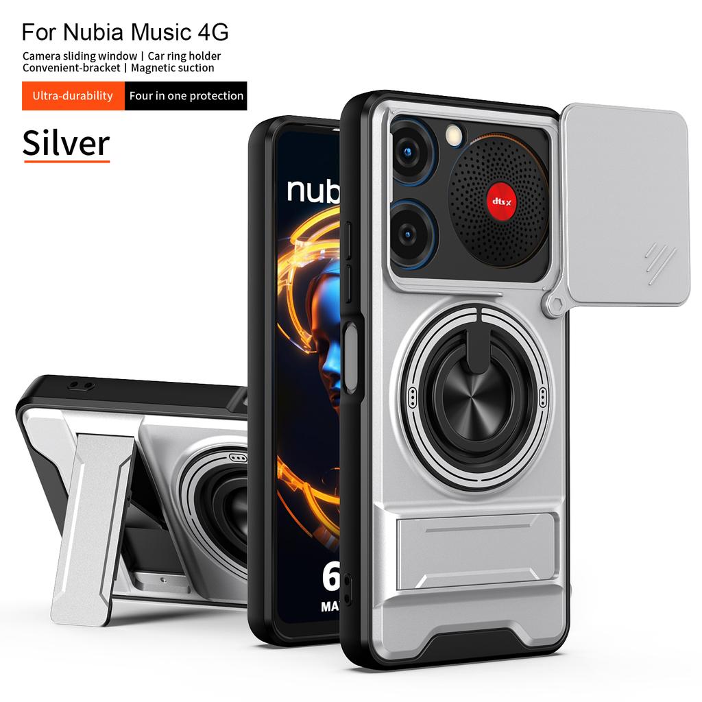 Чехол для ZTE nubia Music Чехол для телефона ZTE nubia Music 4G Магнитный складной держатель Magsafe Чехол-броня с защитой камеры