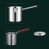 304 Stainless Steel Small Frying Pan with Filter for Induction Cooker - Mini, Fuel-Saving, Multifunctional