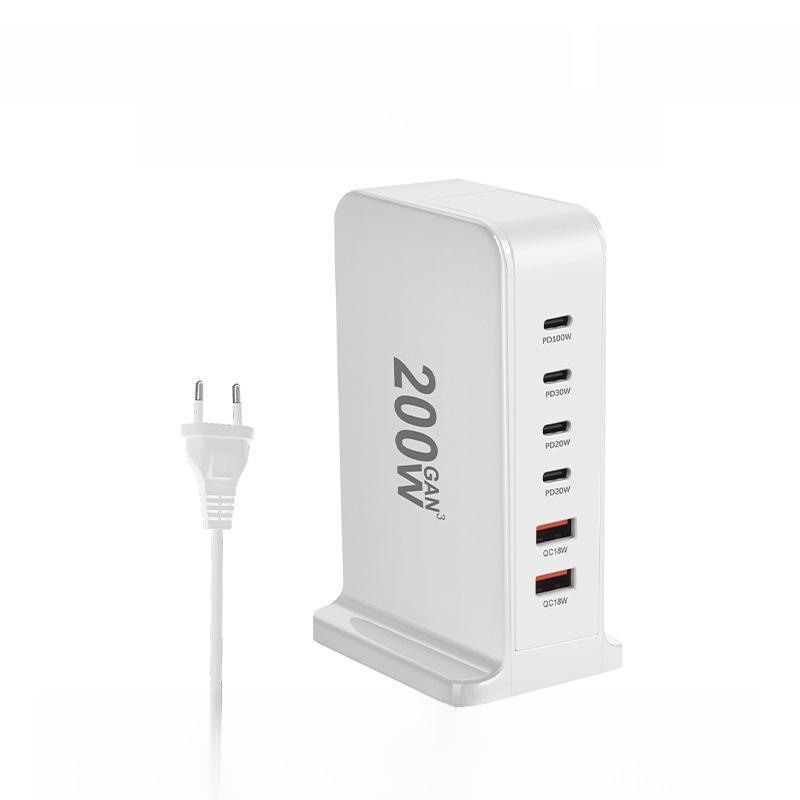 Многопортовое зарядное устройство USB GaN мощностью 268 Вт: Мощная настольная зарядная станция для мобильных телефонов и ноутбуков.