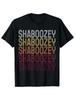 Унисекс Большого Размера Ретро Винтажная Футболка с Графическим Принтом Shaboozey Градиентный Принт Буквами Свободный Круглый Вырез Короткий Рукав Летний Топ Стильная Всесезонная Уличная Одежда