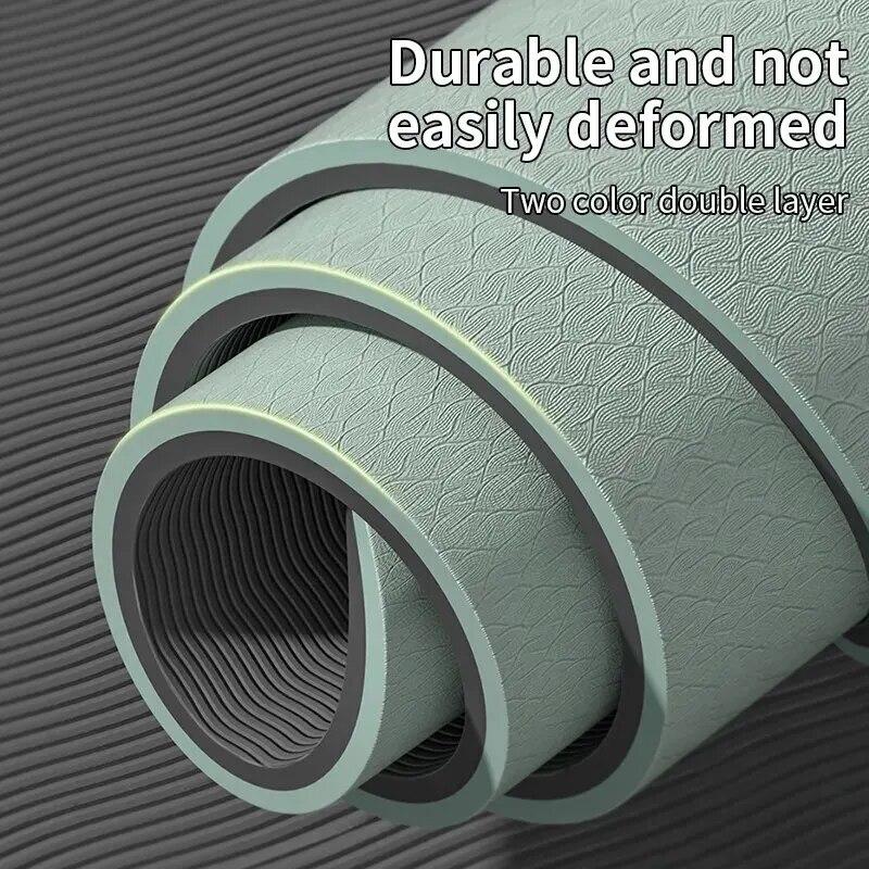 Нескользящий коврик для йоги, экологически чистый коврик для фитнеса с ремнем для переноски, профессиональные коврики для йоги для женщин, тренировочные коврики для дома, пилатес