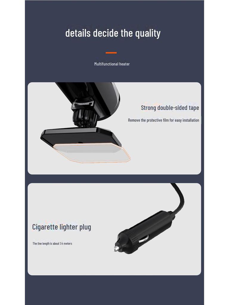Высокомощный автомобильный обогреватель и размораживатель двойного назначения