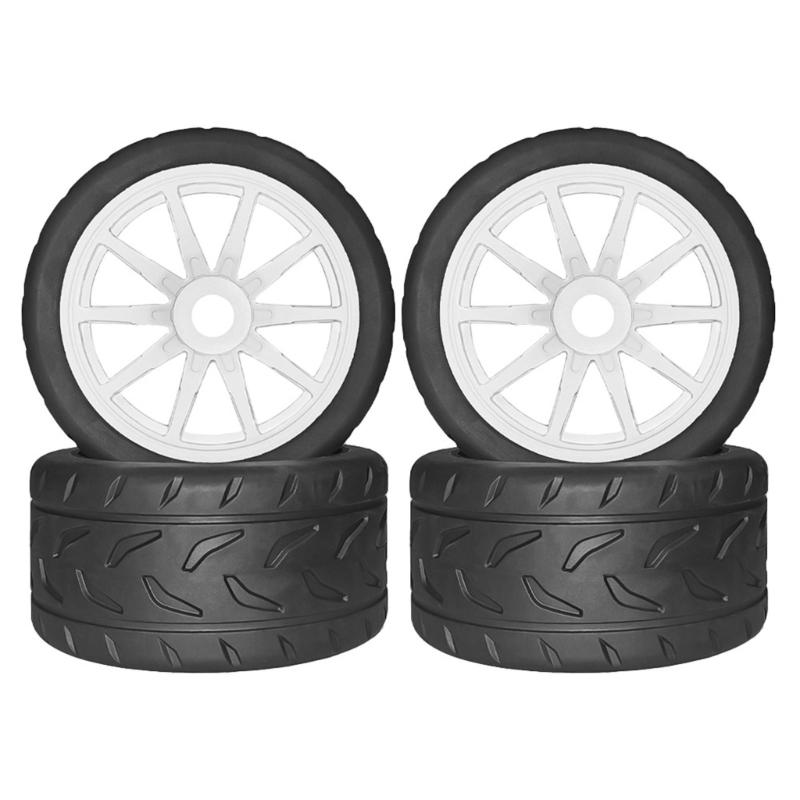 Set of 4 Remote Control Wheel Tires for Crawlers Car Model Rubber Wheel Tires for Remote Control Accessories