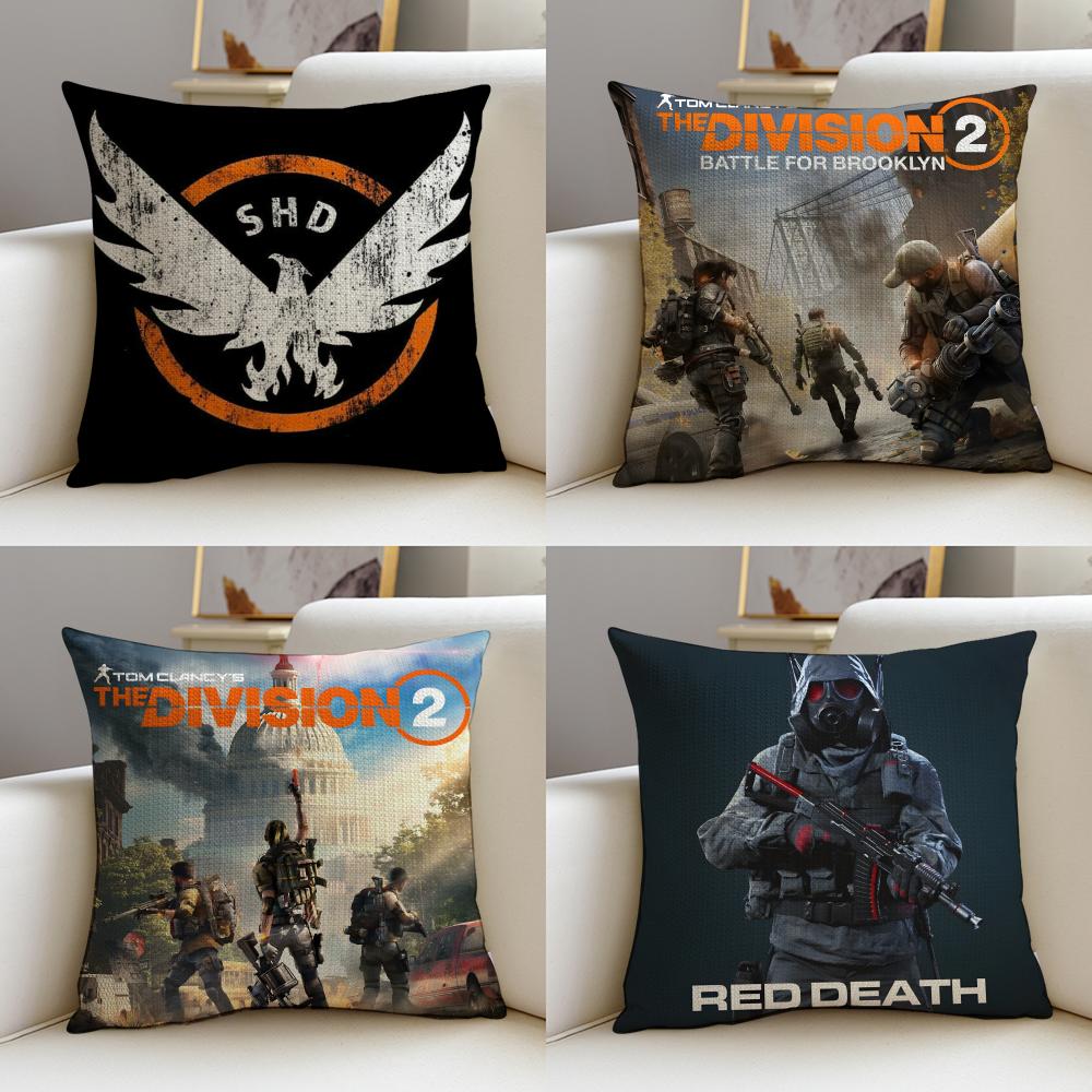Tom Clancys The DivisionS Cushion Cover Breathable and skinfriendly linen pillowcase square removable and washable cushion