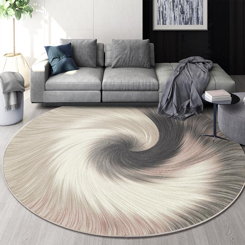 Nordic Round Carpets for Living Room Decoration Teenager Bedroom Decor Rugs Home Sofa Carpet Nonslip Area Rug Washable Floor Mat