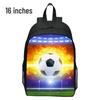 Мультяшный рюкзак с футбольным узором в виде пламени - Легкий, на двойных плечевых лямках, для самостоятельного оформления, для 1-3 классов