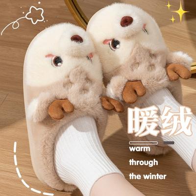 Новые домашние теплые нескользящие хлопковые швабры с толстой подошвой, женские зимние хлопковые тапочки, женские осенне-зимние