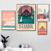 Nordic Vintage Travel City Poster San Francisco Rome Sydney India Morocco Landscape Art Картина на холсте Настенные картины Декор