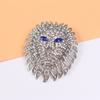 Полный стразами животное кристалл голова льва властная булавка пальто корсаж аксессуары брошь