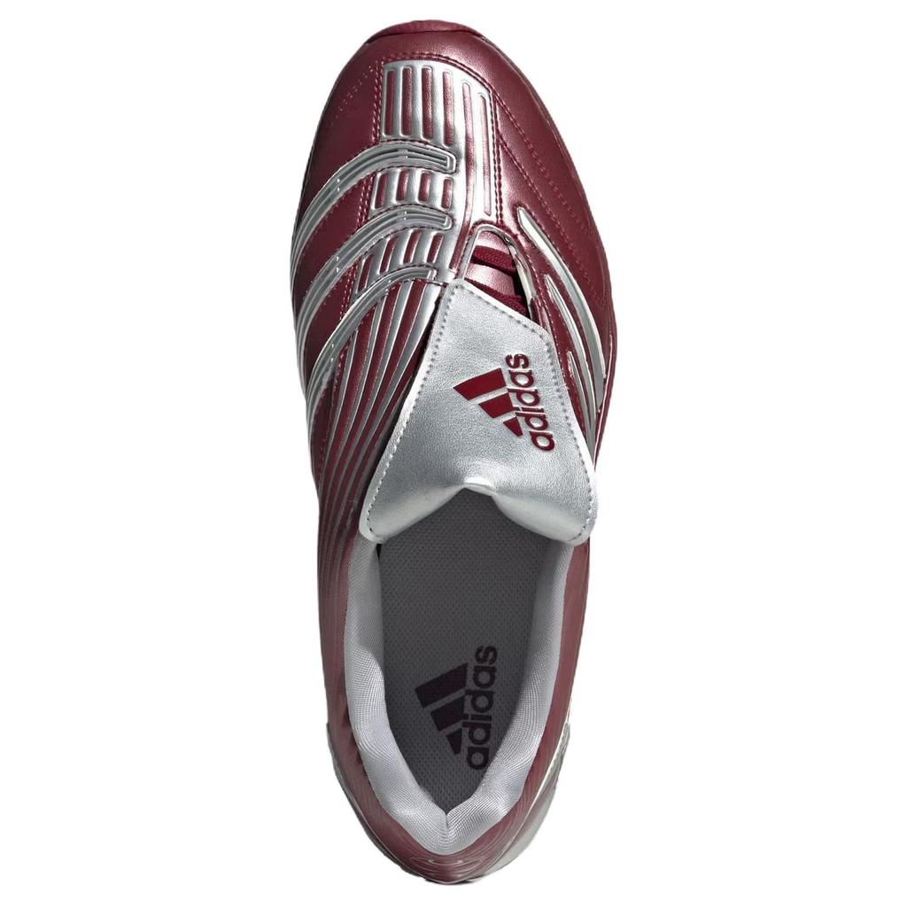 Adidas Predator Megaride Slip Resistant Abrasion Resistant Low Top Running Shoes Unisex Red Silver Sneakers JS1554