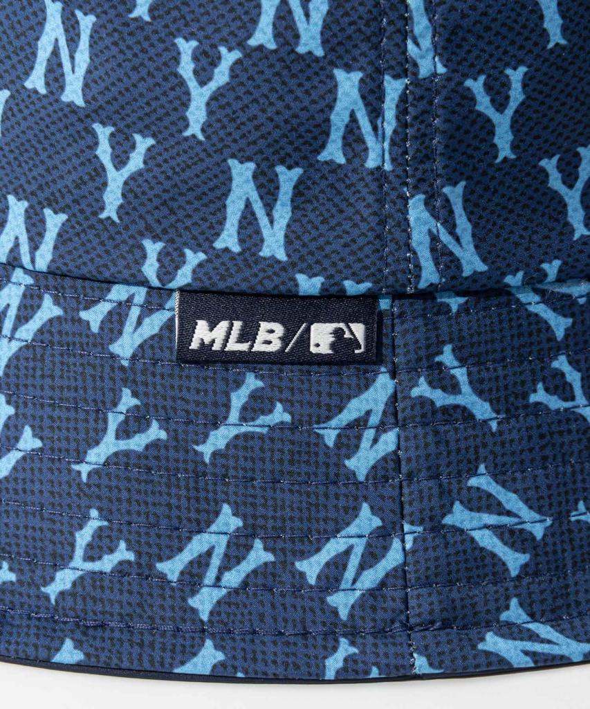 MLB Korea панама 3AHTM022MONOGRAM CLASSIC REVERSIBLE BUCKET HAT СИНИЙ Размер бренда: 59H  Японский размер (ок.): M [Код товара]