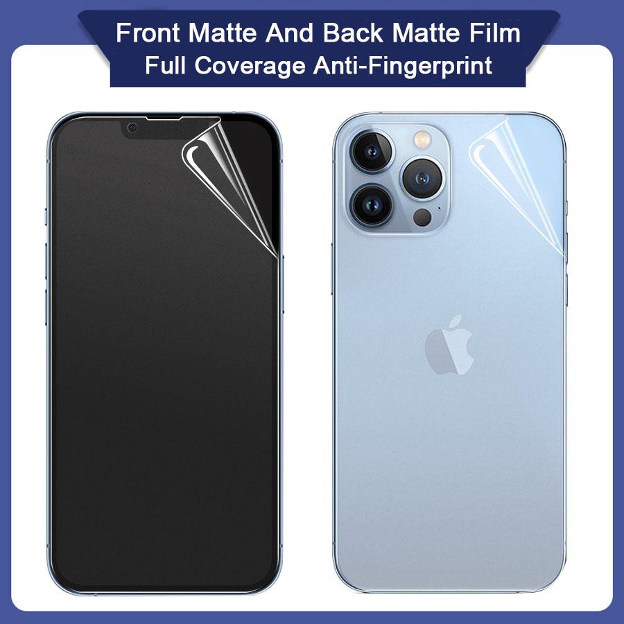 Матовая гидрогелевая пленка для экрана спереди и сзади для iPhone Air 11 12 13 mini 14 15 16 17 Pro Max X XR XS XS Max