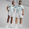 Puma Повседневные шорты с эластичным поясом и логотипом, мужские шорты светло-серого цвета 681260-04