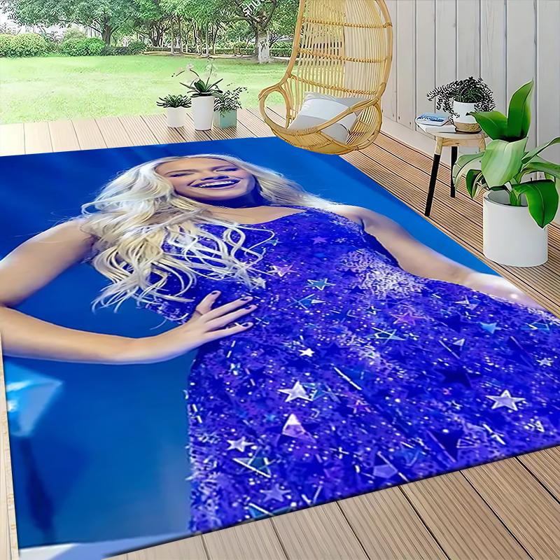 Blue Dress Stars Performance Carpet Rug Soft Washable Antislip Home Living Room Sofa Mats Personalized Christmas Rug