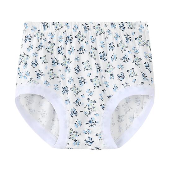 Women's Cotton Underwear High Waisted Granny Panties Soft Full Coverage Briefs for Middle-Aged And Elderly Women