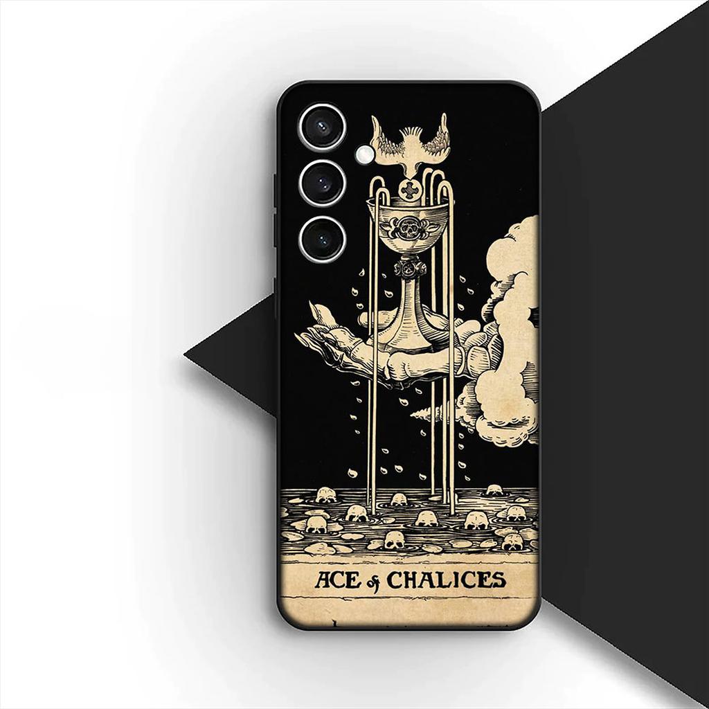 Witch Divination Tarot Moon Astronaut Space for Samsung Galaxy S25 S24 S23 FE Ultra Plus S7 Edge S25+ S24+ A56 5G + Phone Case