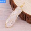 Natural Original Crystal Column Handmade Alloy Winding Pendant Crystal Necklace Female