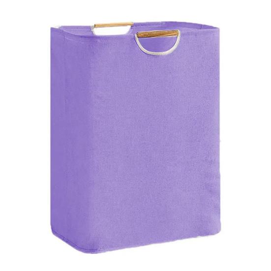 Yousheng Laundry Hamper Storage Basket with Bamboo Handle Foldable Design Large Capacity Waterproof Fabric Clothes Hamper Laundry Basket