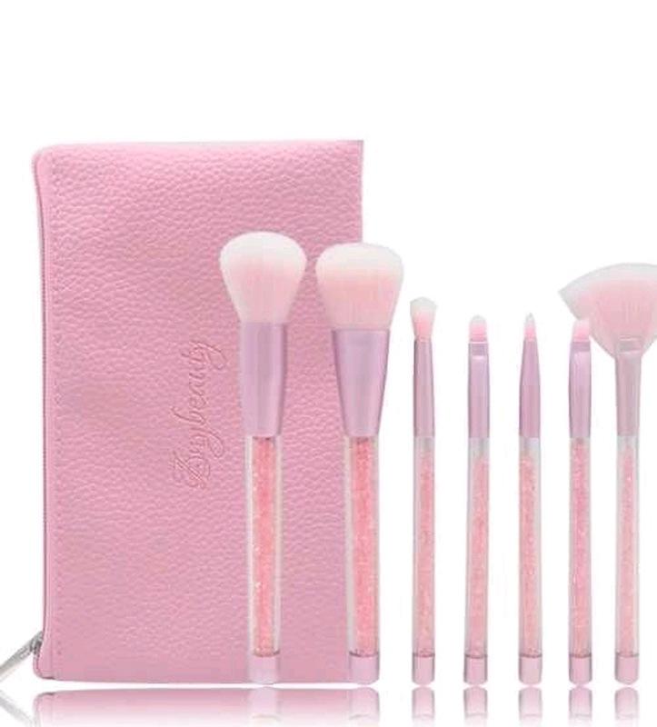 Новинка, 7 шт., набор кистей для макияжа с прозрачными кристаллами и блестками, алмазной ручкой, зыбучие пески, жидкая маслянистая ручка, косметический макияж